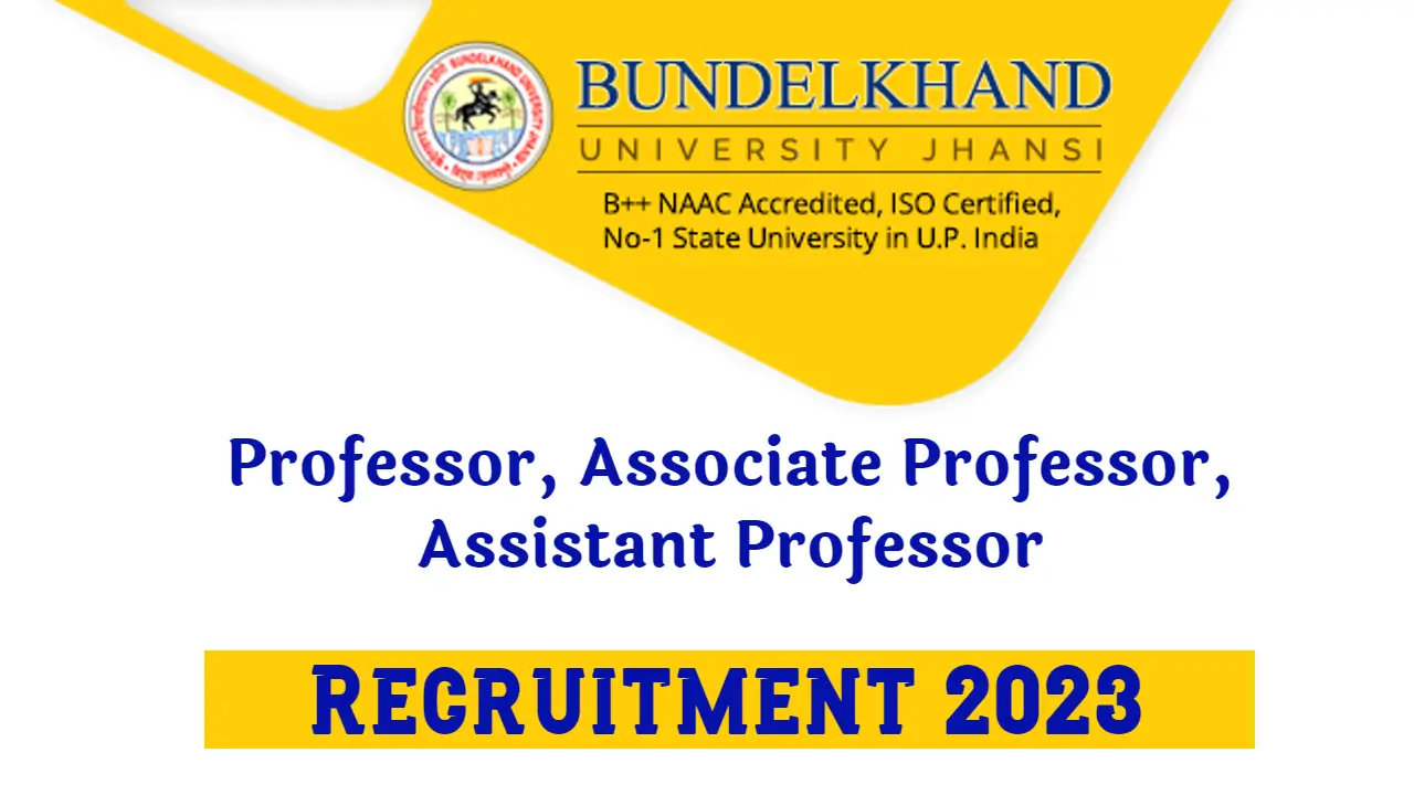 Bundelkhand University Recruitment